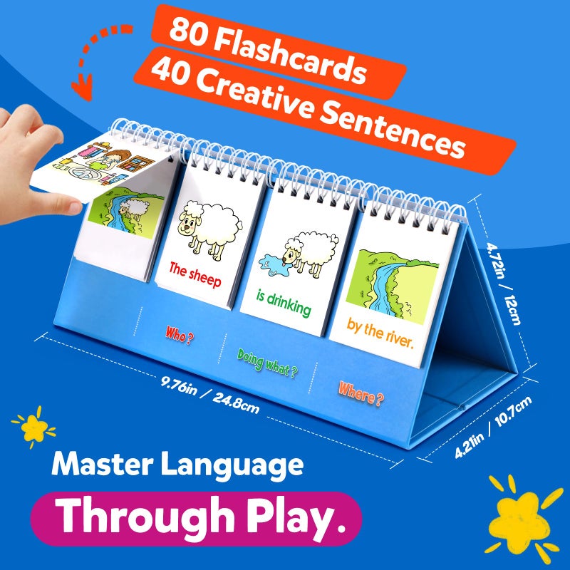 Aizweb Sentence Building for Kids,Speech Therapy Learn to Read for Preschool Kindergarten 1st 2nd Grade Classroom Must Haves,Phonics Reading Learning Games,Special Education for Homeschool Supplies - Image 3