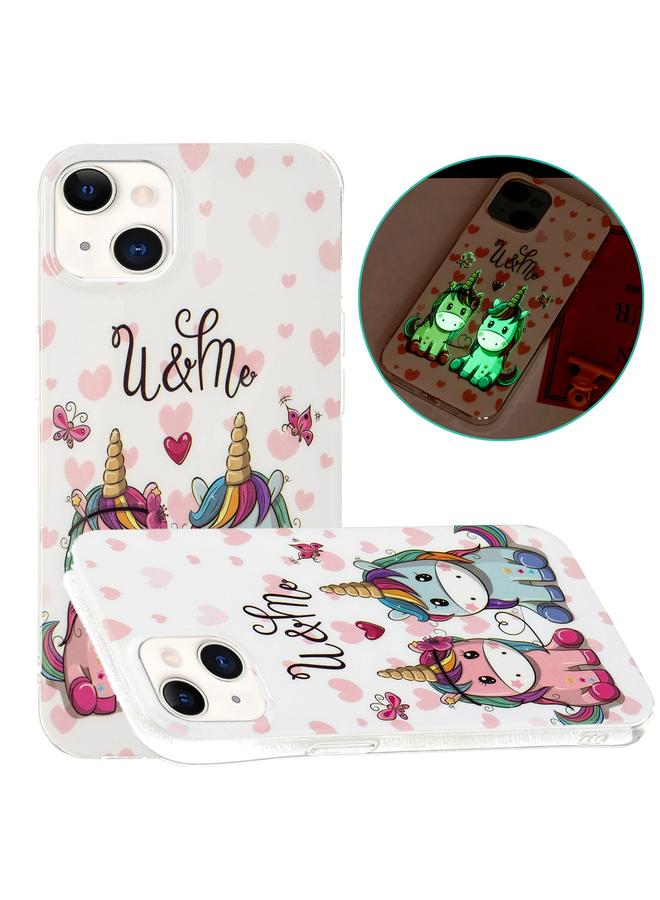 اس-توب جراب لهاتف iPhone 13 mini، جراب واقٍ ناعم من مادة TPU المضيئة - Image 1