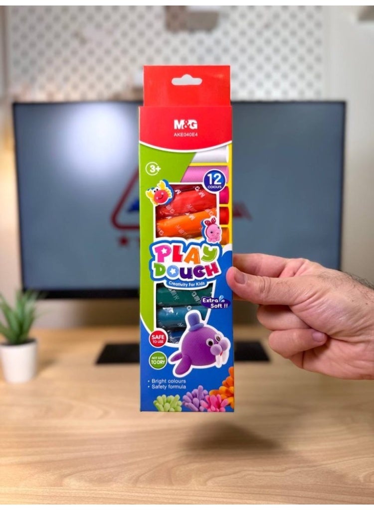 ام اند جي صلصال اطفال 12 قطعه متعدد الالوان - Image 2