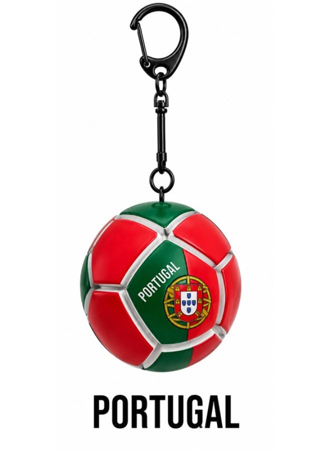 FIFA World Cup Portugal Squeeze Ball Keychain – 7cm ABS Mini Football with Portugal Flag Design