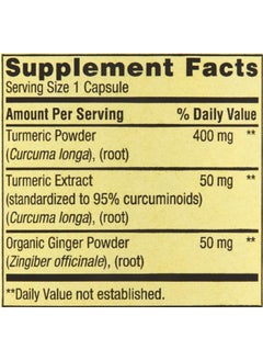 SPRING VALLEY Turmeric Curcumin 500Mg With Ginger Powder General Wellness 180 Capsules (Pack Of 2)  - Image 5