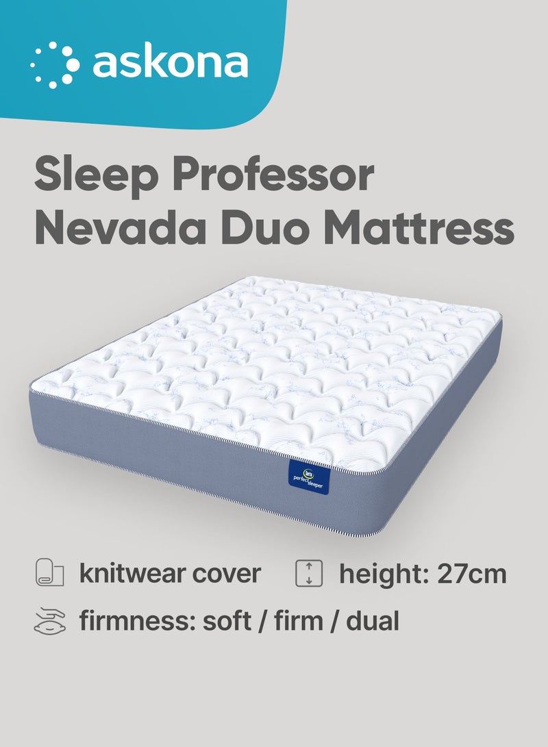 Askona Mattress Sleep Professor Nevada Duo with Memory Foam / Elastic latex foam / Felt  200x180x27 cm (LxWxH) - Image 1
