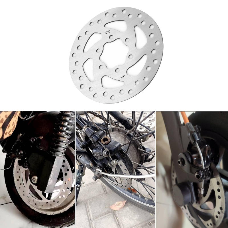 Niiyen Disc Brake Rotor, 120mm Bike Disc Brake Rotors with 6 Bolts Cycling Accessory Fit for Road Bike, Mountain Bike, MTB, BMX(120mm) - Image 5