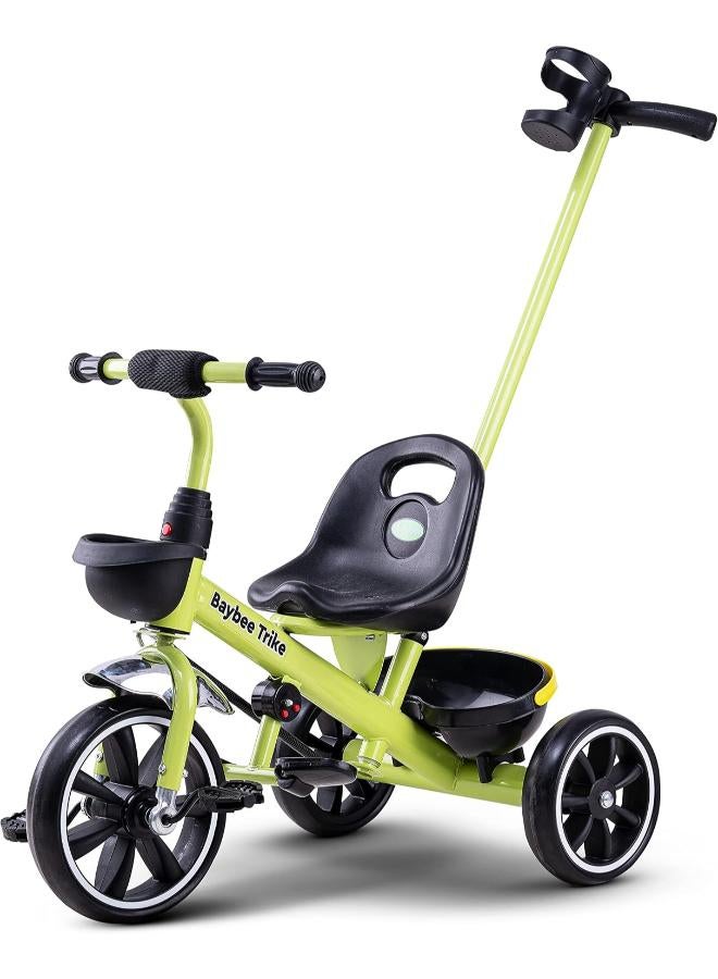Baybee Smart Plug & Play Baby Tricycle with Parental Push Handle - Hero Green - Image 5