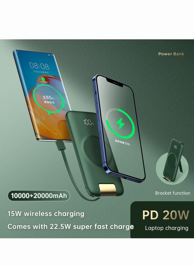 GULFLINK Large Capacity Portable Fast Charger Power Bank With Led Display Built in Cable 20000mah  - Image 3