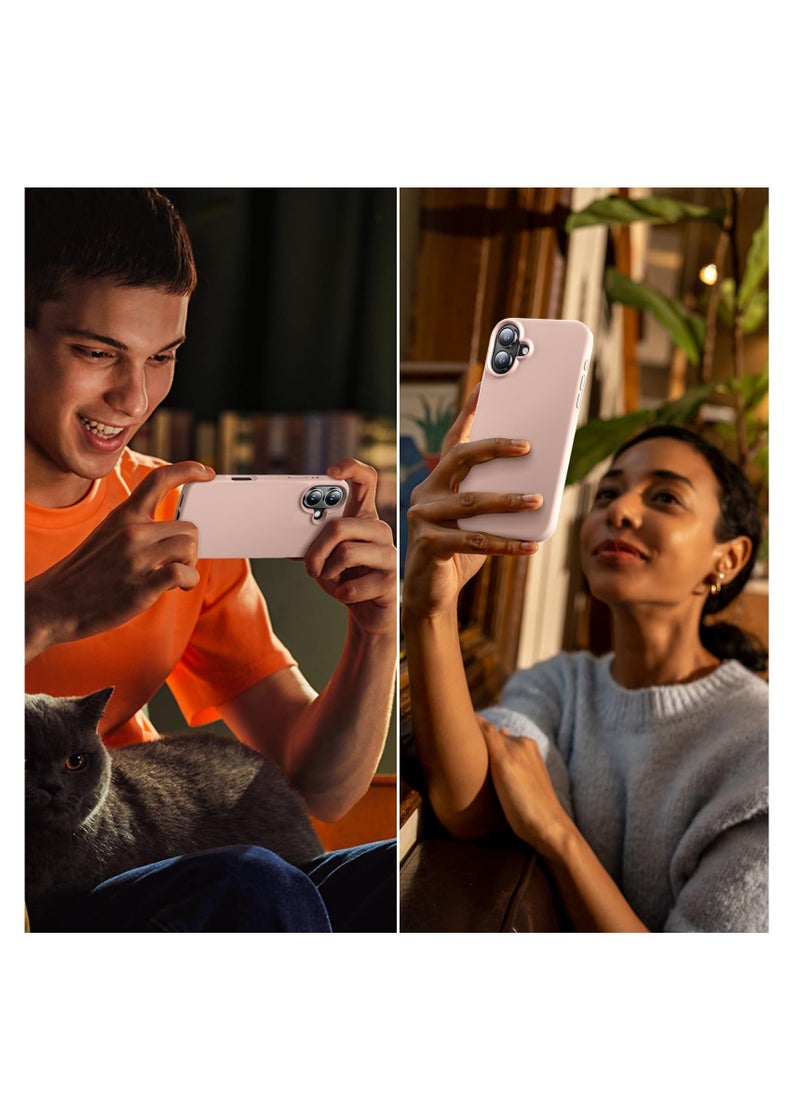 Compatible with iPhone 16 Plus Case, [Silky and Soft Touch Series] Premium Soft Liquid Silicone Rubber Full-Body Protective Bumper Case for iPhone 16 Plus (Sand Powder)