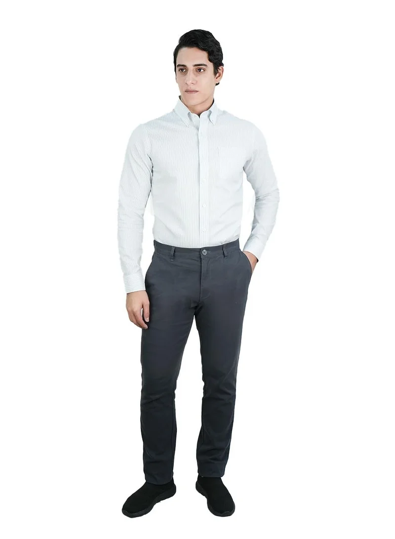 GIORDANO Men's Khaki Pants: Skinny Tapered Fit, Cotton Stretch