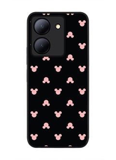 Rugged Black Edge case for Vivo Y27s/ Vivo Y27 5G, Slim fit Soft Case Flexible Rubber Edges Anti Drop TPU Gel Thin Cover - Mickey Print