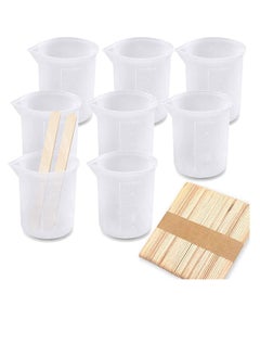 Y&D Silicone Mixing Cups Tools Kit, Precise Scale Measuring Non-Stick for Resin Glue Laboratory Teaching and Home Decoration with Sticks  - Image 1