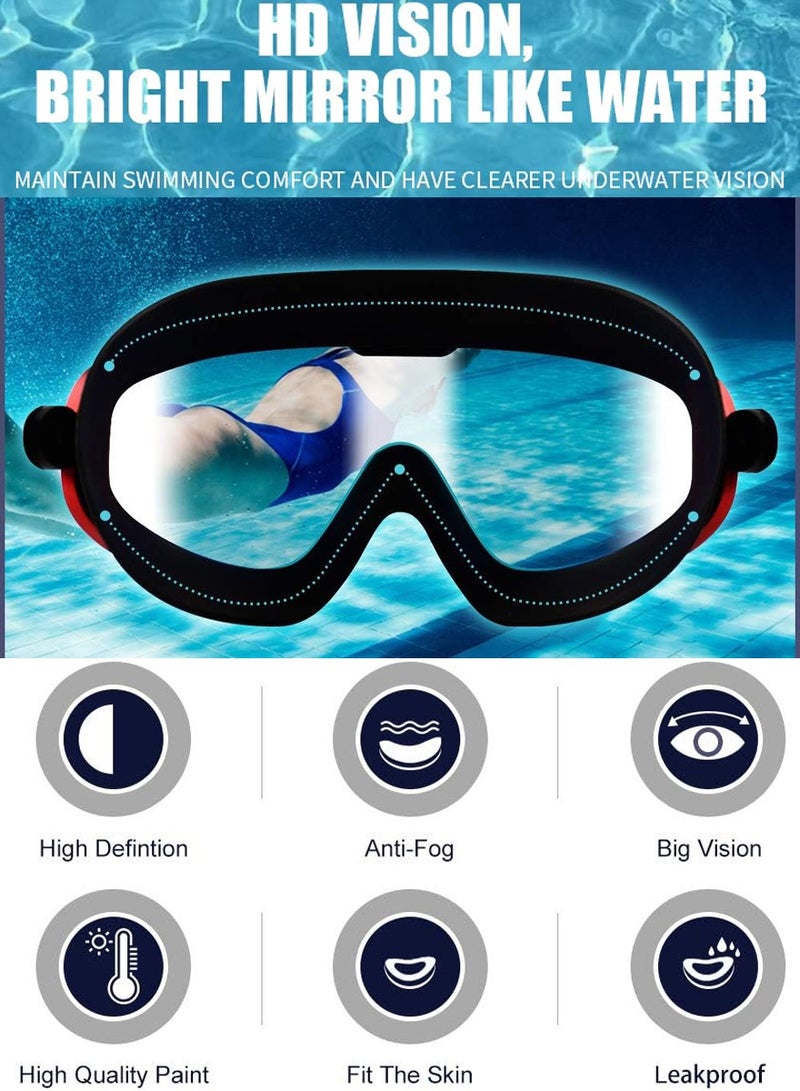 Avengers Marvel Swimming Kit For Adults - Marvel Swim Goggles with Attached Earplugs and Silicone Swimming Cap - Anti Fog Goggles, Premium Quality Swim Cap, Explore, Train and Swim Confidently  - Image 2