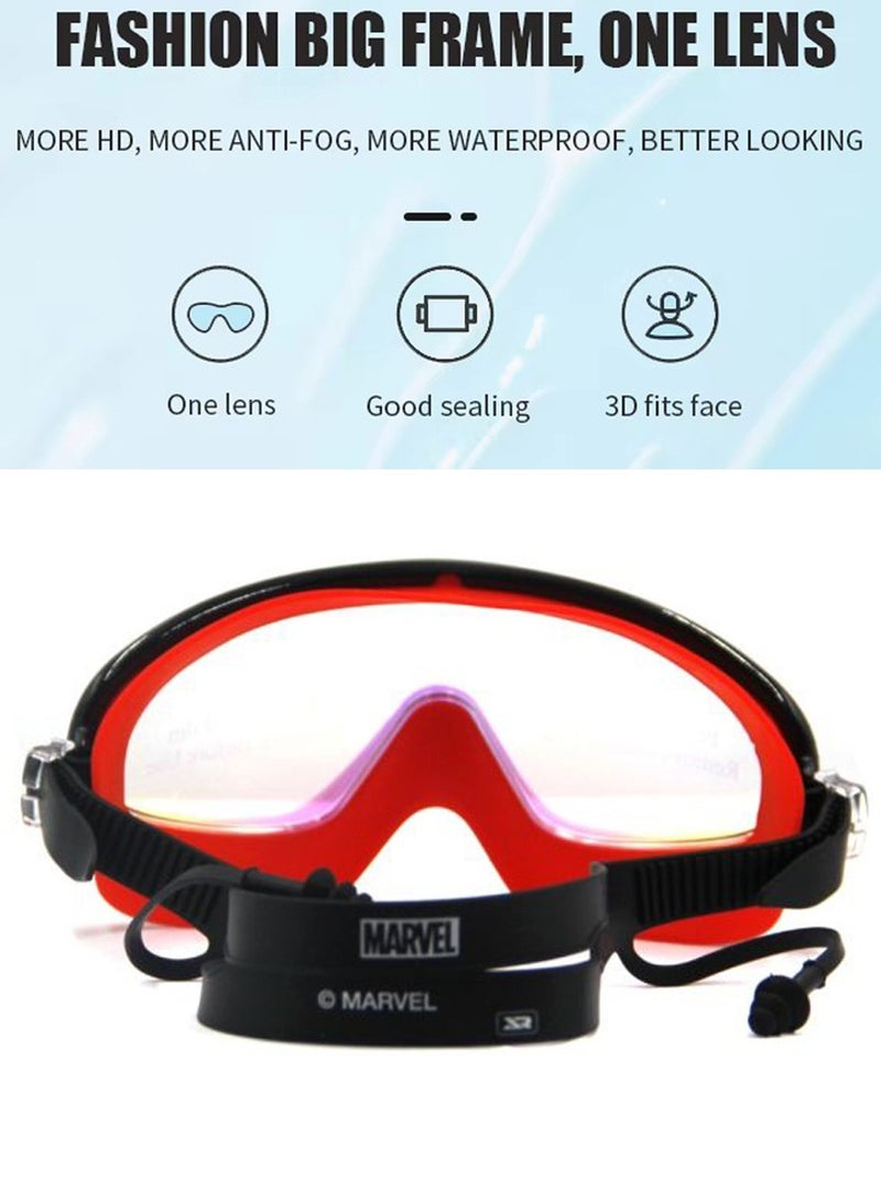 Avengers Marvel Swimming Kit For Adults - Marvel Swim Goggles with Attached Earplugs and Silicone Swimming Cap - Anti Fog Goggles, Premium Quality Swim Cap, Explore, Train and Swim Confidently  - Image 4