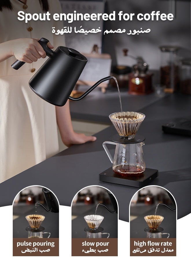 Royalstar Electric Gooseneck Kettle with Precise Temperature Control from 40-100°C, Adjustable by ±1°C, 1.2L 1200W Fast Heating with 4 Preset Modes, Touch and Knob Control, for Coffee Milk and Tea - Image 4