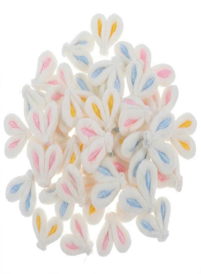 HEALEEP 60pcs Bunny Ears for Craft, Easter Rabbit Hairpins Hair Barrettes Plush Animal Ears Diy Headband Hair Clips Accessories Fabric Charm Diy Craft Easter Party Supplies - Image 1