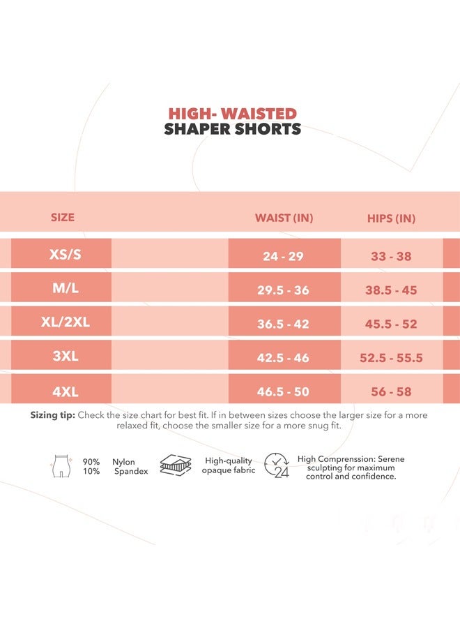Fanski High Waisted Shorts Shapewear for Women Tummy Control Thigh Slimming - Image 2
