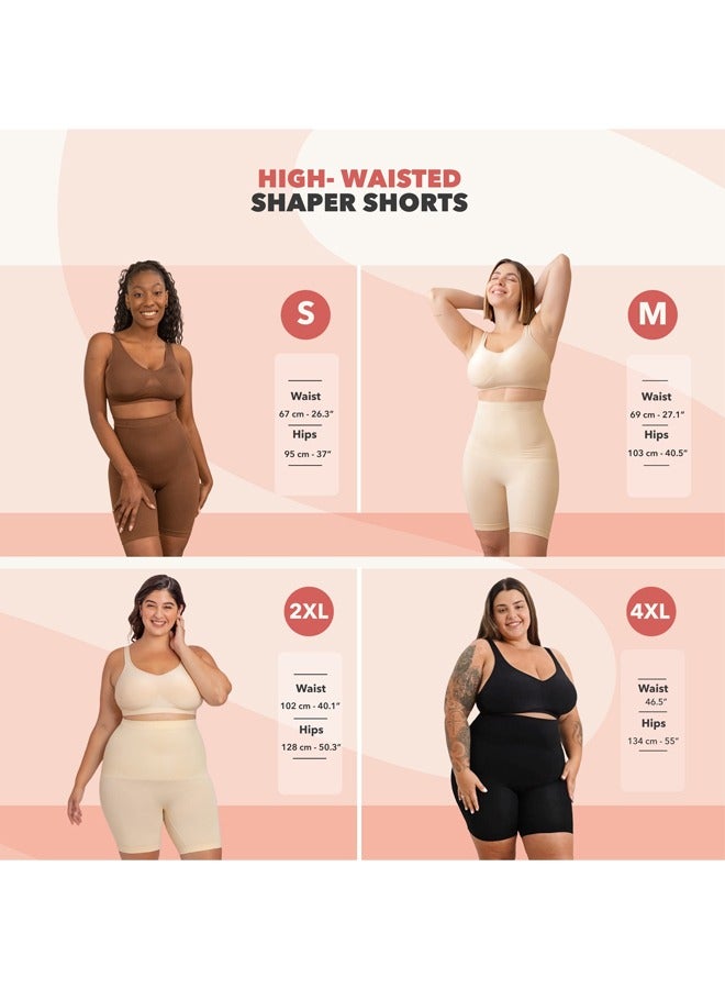 Fanski High Waisted Shorts Shapewear for Women Tummy Control Thigh Slimming - Image 3