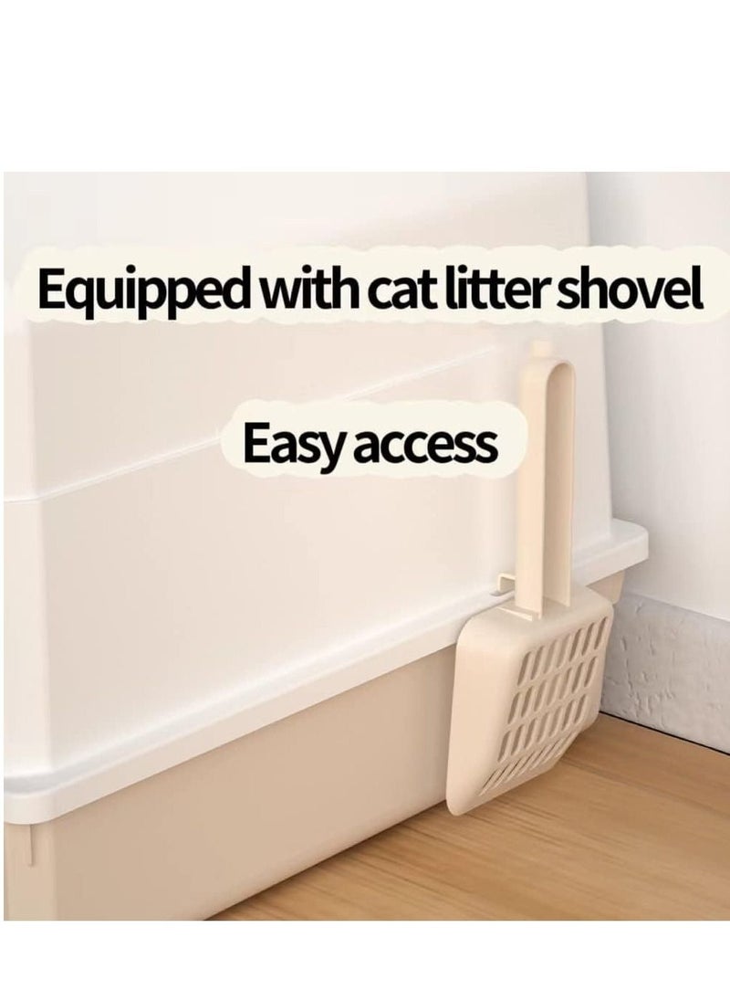 Cool Baby Cat Litter Box Fully Enclosed Cat Toilet with Door Large Cat Litter Pan Cat Potty with Cat Litter Scoop Anti-Splash Kitten House Litter Boxes Pet Supplies  - Image 5