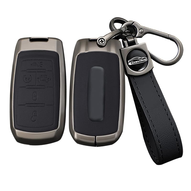 ontto Smart Remote Key Cover Case Compatible with Ram 1500 2500 3500 4500 5500 2019-2025,Key Fob Holder Case Fit for Dodge Ram Truck Key Remotes,5-Button-Black - Image 1