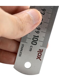 ROX 0201 Double Sided Steel Ruler 1000 mm  - Image 4