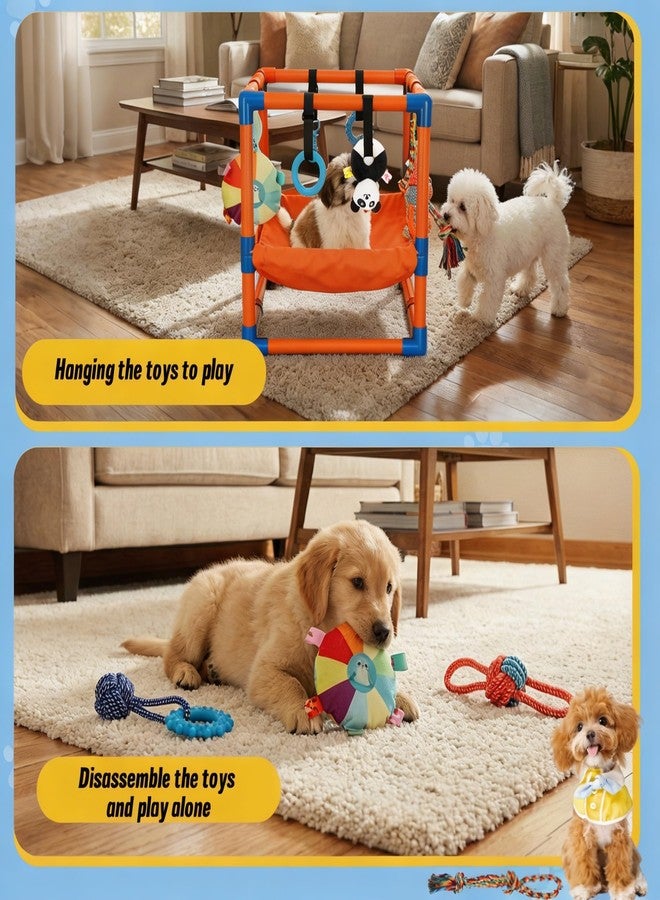 Bullro Orange Puppy Play Gym with 8 Hanging Toys - Image 5