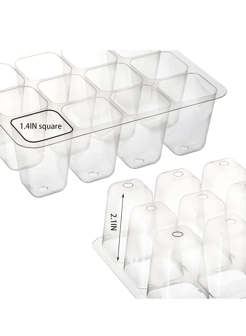 16 Pack Seed Trays, 192 Cells Total Tray, Plastic Seedling Starter Tray Kit with Dome, Humidity Adjustable Seed Growing Trays, Plant Germination Trays Greenhouse Trays with Black Base - Image 3