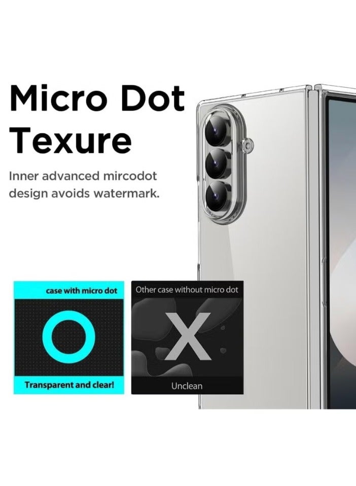 Crystal Clear Transparent Phone Case for Samsung Galaxy Z Fold 7 – Slim Ulta Thin Hard TPU Shockproof Cover, Anti-Yellowing Crystal Clear Protective Back Case with Camera Protection - Image 3