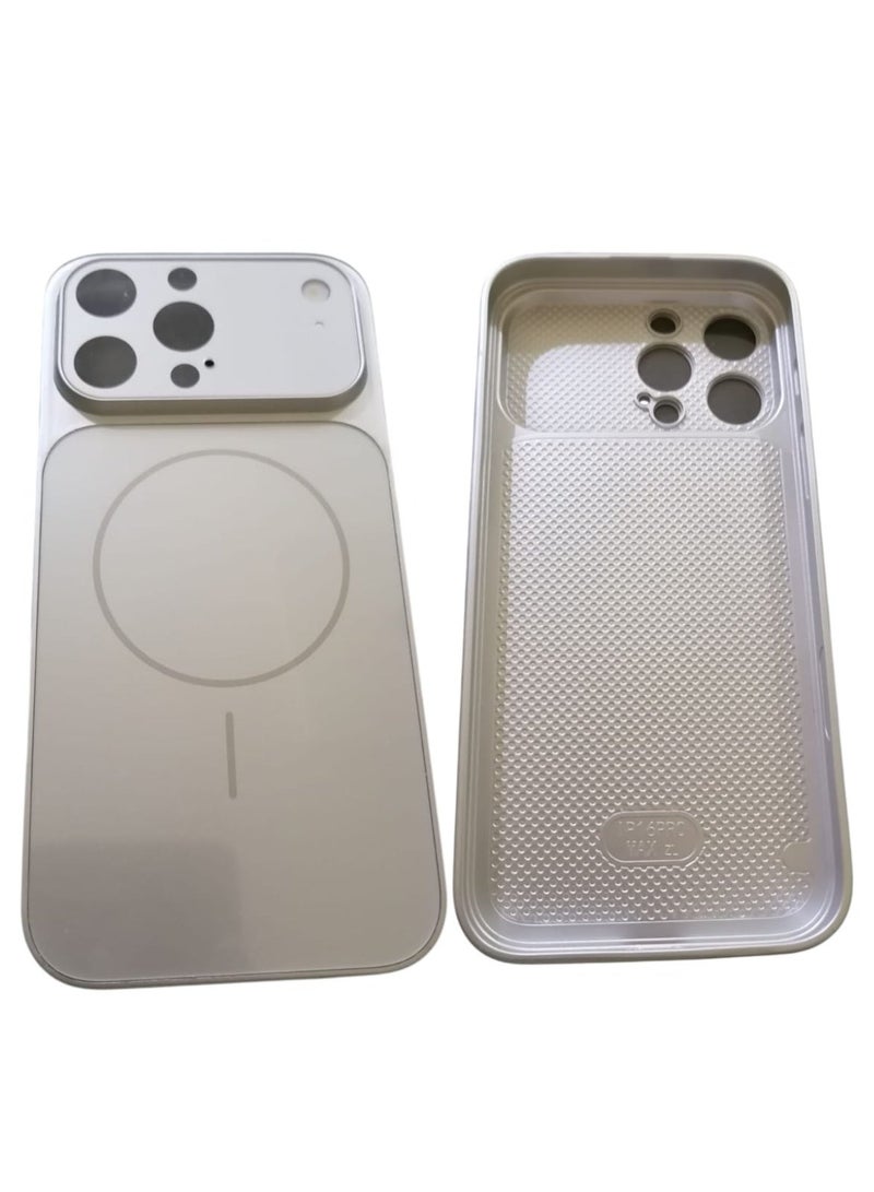 Unipha iPhone 16 Pro Max Protective Case, Matte Glass Lens Protection, Shockproof, Magnetic, with AG Glass Crystal Texture and Supports Wireless Charging - Image 1