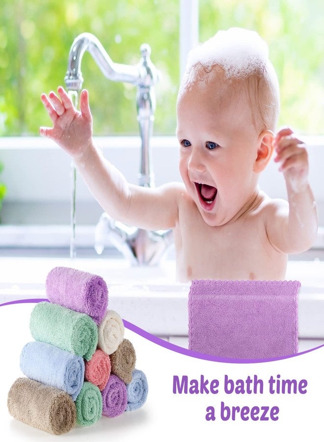 Chumia 36 Pack Baby Washcloths 10 x 10 Inches Baby Face Skin Wash Cloths Towels Set Microfiber Coral Fleece Absorbent and Soft for Newborns, Infants and Toddlers, Multicolored - Image 4