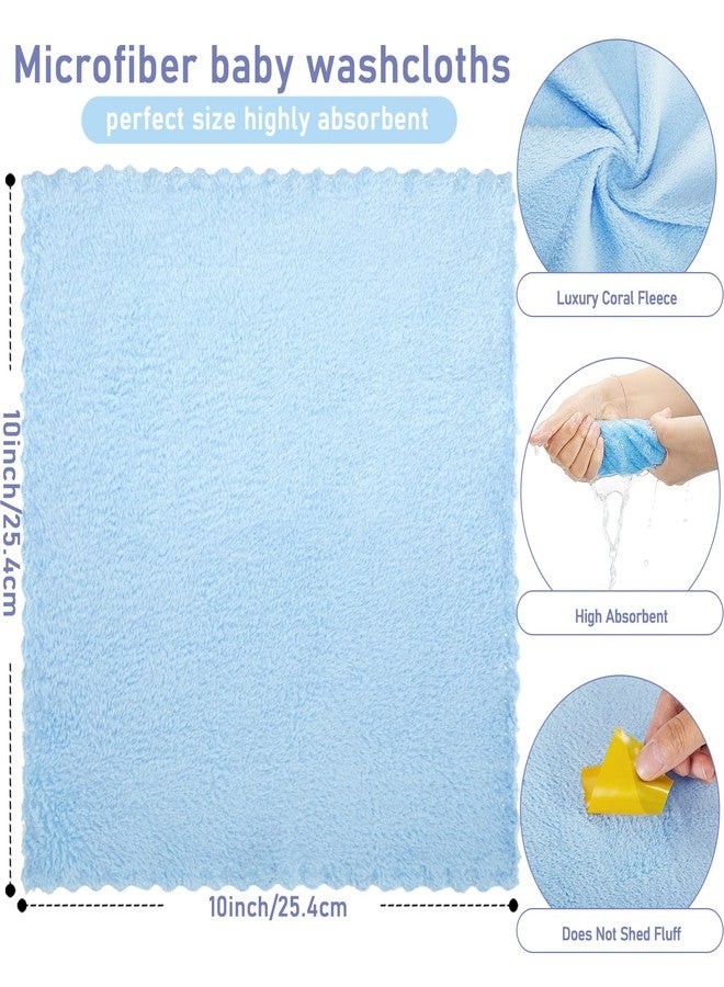 Chumia 36 Pack Baby Washcloths 10 x 10 Inches Baby Face Skin Wash Cloths Towels Set Microfiber Coral Fleece Absorbent and Soft for Newborns, Infants and Toddlers, Multicolored - Image 2