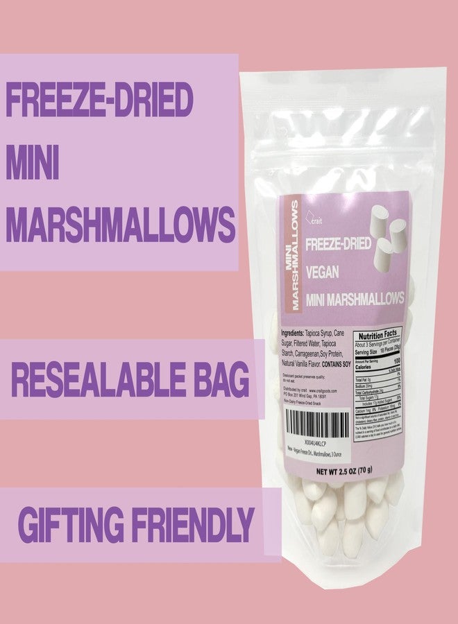 crait Vegan Marshmallows, Freeze Dried Mini Marshmallows, Vegan Snacks, 2.5 Ounce - Image 4