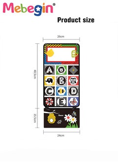 MEBEGIN Foldable Cloth Book with Mirror, Tummy Time Mirror Toys for Babies, High Contrast Baby Sensory Toys with Crinkle Cloth Book & Teethers, Montessori Toys, Creative Portable Baby Development Toy, Excellent Tool for Early Learning Education and Enlightenment  - Image 5
