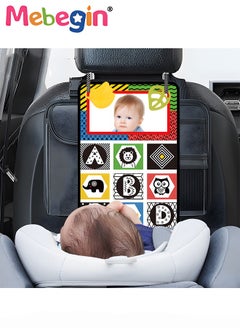 MEBEGIN Foldable Cloth Book with Mirror, Tummy Time Mirror Toys for Babies, High Contrast Baby Sensory Toys with Crinkle Cloth Book & Teethers, Montessori Toys, Creative Portable Baby Development Toy, Excellent Tool for Early Learning Education and Enlightenment  - Image 2