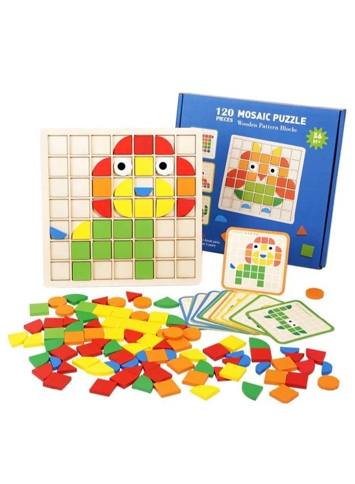 Daddydoo Montessori Mosaic Puzzle – 120 Pieces Daddydoo - Image 3