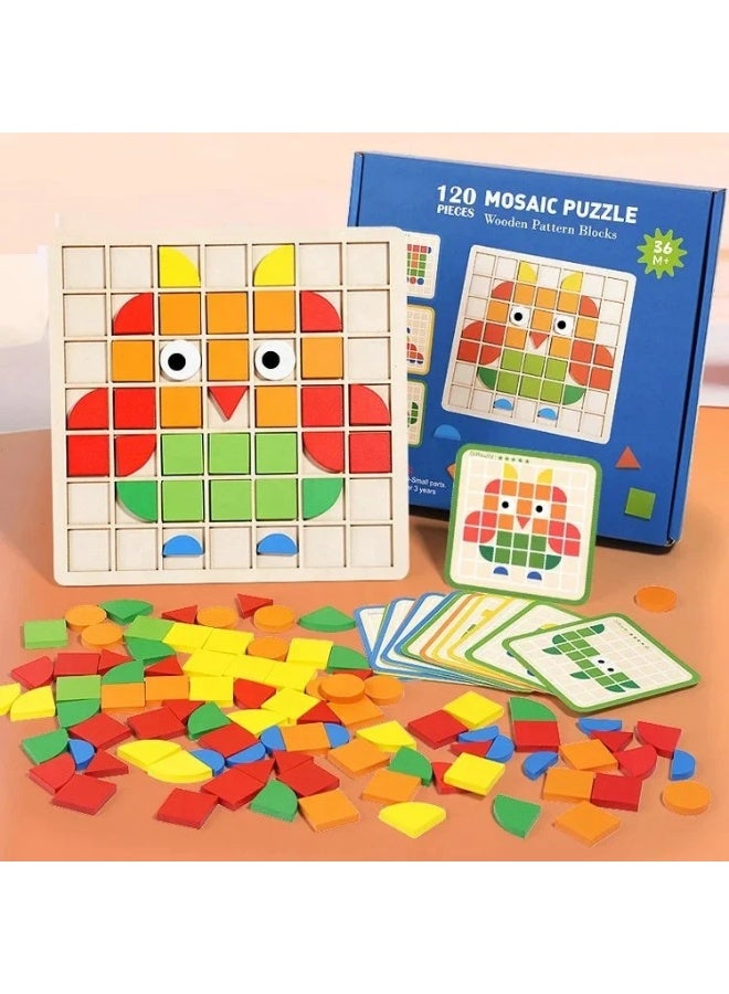 Daddydoo Montessori Mosaic Puzzle – 120 Pieces Daddydoo - Image 2