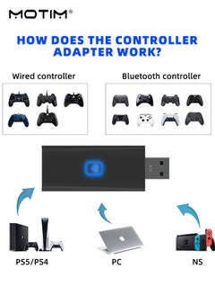 PS5 XBOX ONE Switch Pro Controllers to PS4 PC Switch Android Cotronllers, Bluetooth Wireless Converter Cross Compatibility Adapter - pzsku/Z389F82F214DCED098181Z/45/_/1732931259/5736fc68-85d2-40d5-b90f-b2432d237c9f