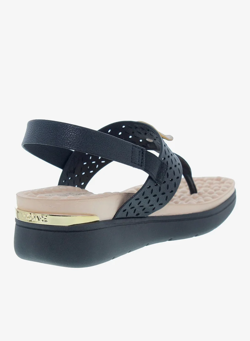 MODARE Black Modare Women’s Flat Sandals with Back Strap – Secure Fit and Lightweight Daily Wear for Women | Best Price UAE