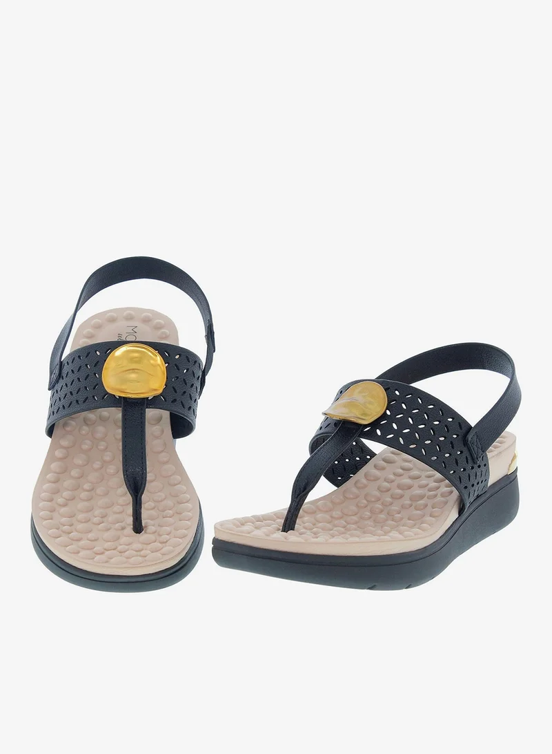 MODARE Black Modare Women’s Flat Sandals with Back Strap – Secure Fit and Lightweight Daily Wear for Women | Best Price UAE