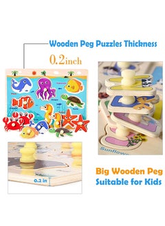 Wooden Peg Puzzles for Toddlers Kids Educational Learning Toys Preeschool Peg Puzzles Toy 3 Pcs Toddler Puzzles Set Traffic Animals and Ocean Great Gift for Girls and Boys - pzsku/Z389F876851C23309B4D2Z/45/_/1716967221/424b7283-42ad-4214-a7c7-20696b03a19e