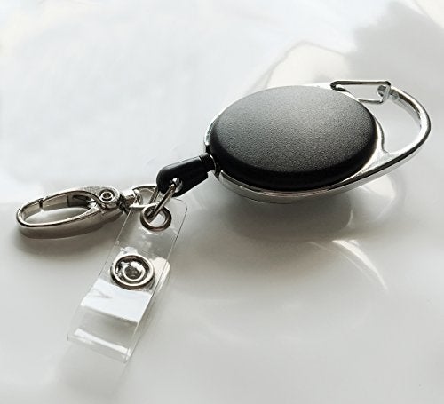 HoAoOo Retractable Badge Reel with Claw Clasp and Clip for Id Card Holders (2Pack) - Image 3