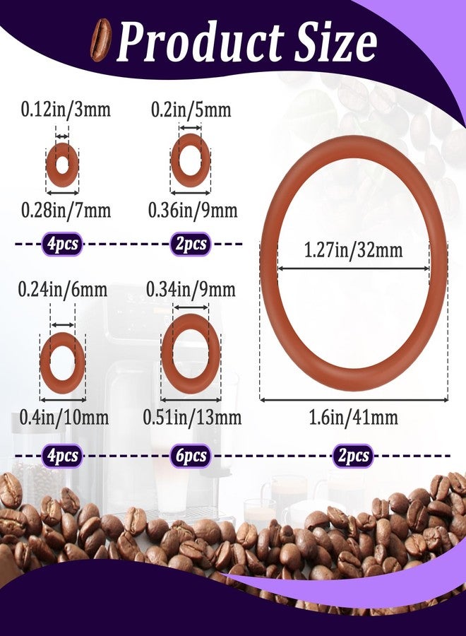 chaseroad 18 PCS Seal O-Ring Kit Gasket Seal Set Fit for Saeco Philips Gaggia, Professional Coffee Machine O'Rings for Boiler Outlet Pin and Brew Unit, Food Grade Silicone Ring for Saeco Daily Replacement - Image 3