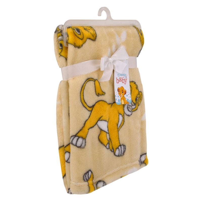 NoJo Disney Lion King Tan, Beige and White Simba Super Soft Baby Blanket - Image 5