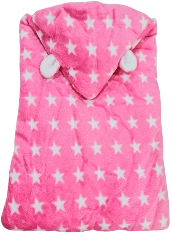 First Kick Baby Blankets New Born Pack of Hooded Supersoft 3 Layered Velvet Quilt Blanket for Baby Boy and Baby Girl - Image 2