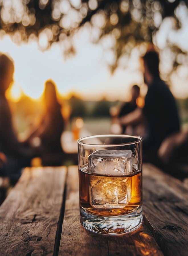 glacio قوالب مكعبات الثلج من جلاسيو - عبوة من قطعتين من صواني السيليكون لثمانية مكعبات ثلج مربعة كبيرة - ثلج بطيء الذوبان للويسكي والكوكتيلات والقهوة والمزيد - Image 3