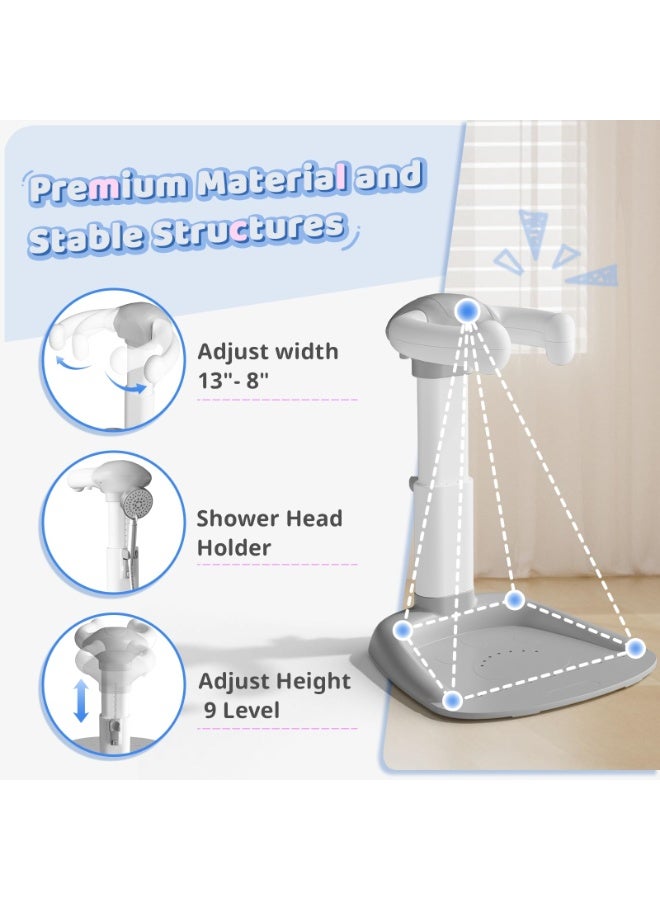 Baby Bath Support, Baby Bath Tub, Infant Bathtub, Infant Bath Chair, Foldable Baby Bath Stand with Anti-Slip Base, Adjustable Bath Shower Helper - Image 2