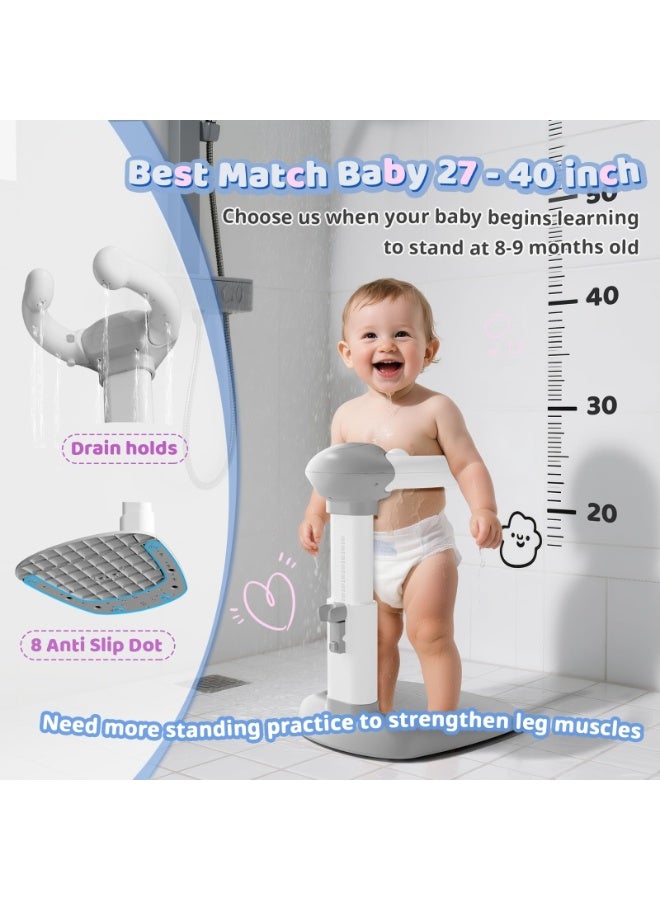 Baby Bath Support, Baby Bath Tub, Infant Bathtub, Infant Bath Chair, Foldable Baby Bath Stand with Anti-Slip Base, Adjustable Bath Shower Helper - Image 3