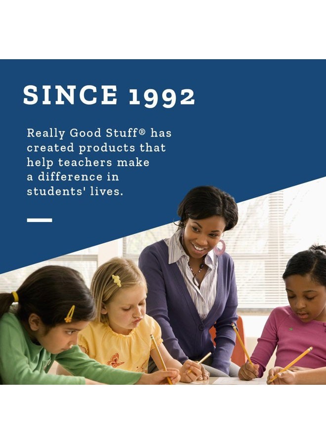 Really Good Stuff Plastic Desktop Paper Storage Baskets for Classroom or Home Use – 14”x10” Plastic Mesh Baskets Keep Papers Crease-Free and Secure – Yellow Basket With White Handles (1 Basket) - Image 5