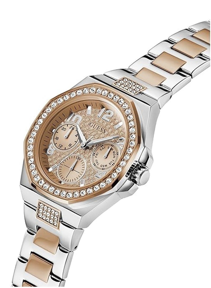 Guess Women's Watch 2-Tone Case Rose Gold Dial Quartz GW0777L3 - Image 4