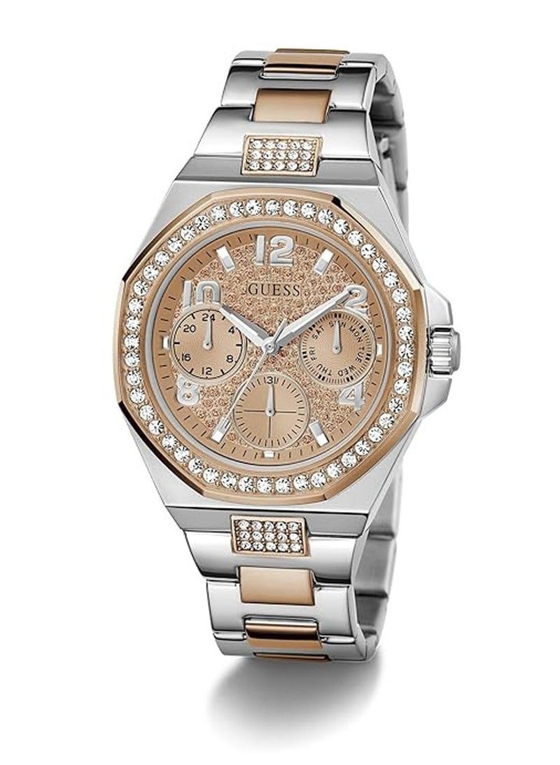 Guess Women's Watch 2-Tone Case Rose Gold Dial Quartz GW0777L3 - Image 3