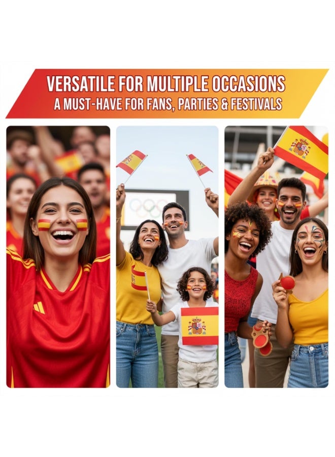 Spain Face Paint Sticks  Red & Yellow Flag Makeup for Sports Fans, Kids & Parties | Easy Apply Football Face Paint - Image 4