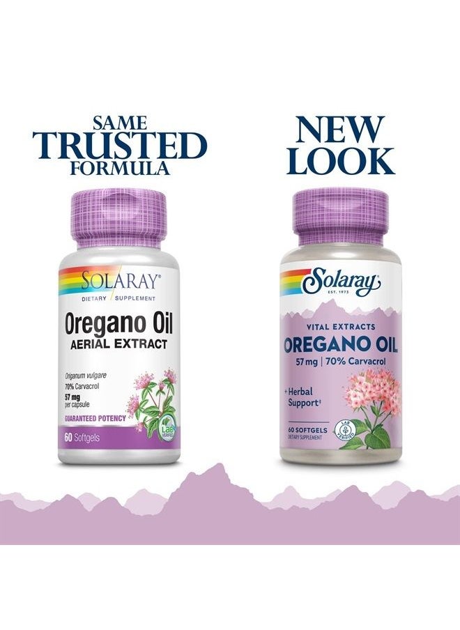 Solaray - Oregano Oil 70% Carvacrol Supplement | 60 Count - Image 1