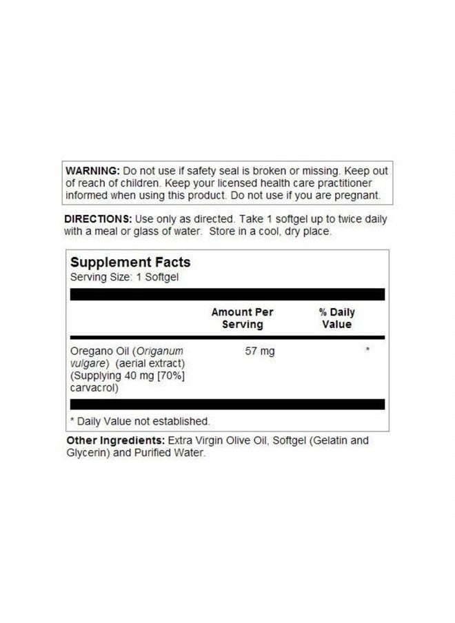 Solaray - Oregano Oil 70% Carvacrol Supplement | 60 Count - Image 1